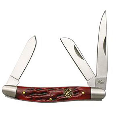 American Buffalo Knife & Tool Stockman Chaparral Series Red bone Carbon