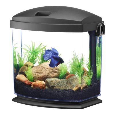 Aqueon BettaBow with Quick Clean Technology Aquarium Kit Black Black 1 gal