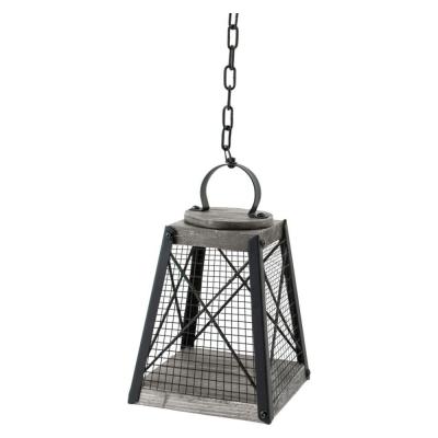 Audubon Modern Farmhouse Wood & Mesh Mill Sunflwer Seed Feeder 1.3 oz. Black/Gray