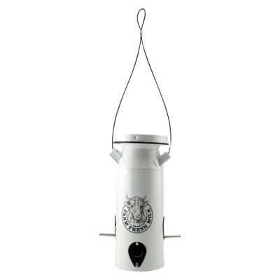 Audubon Milkhouse Vintage Can Seed Feeder 4 lb. White