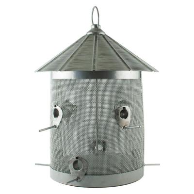 Audubon Rustic Farmhouse Galvanized Silo Combo Feeder 10 lb. Nickel