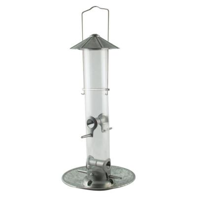 Audubon Rustic Farmhouse Silo Tube Seed Feeder 1.5 lb. Nickel