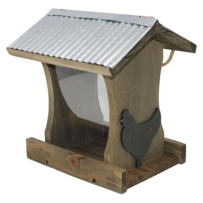 Audubon Rustic Farmhouse Tall Hopper Feeder 3 lb. Natural