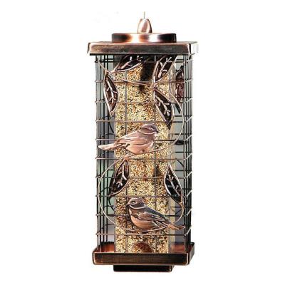 Audubon Squirrel Resistant Caged Tube Feeder 2 lb. Copper