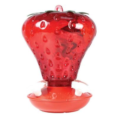 Audubon Strawberry Plastic Hummingbird Feeder 40 oz. Red