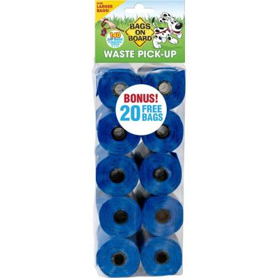 Bags on Board Waste Pickup Bags Refill Blue 140 ct