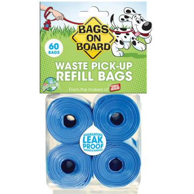 Bags on Board Waste Pickup Bags Refill Blue 60 ct