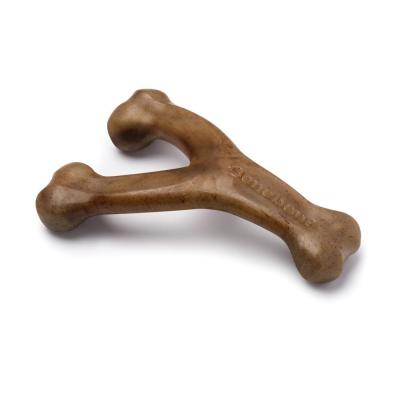 Benebone Wishbone Durable Dog Chew Toy Bacon MD