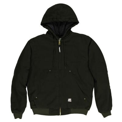 Berne Washed Hooded Jacket LG Moss