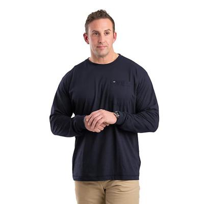 Berne Men's Performance Long-Sleeve Pocket T-Shirt XL Navy