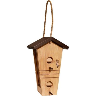 Ultimate Renewable Contemporary Bamboo Tall Hopper Feeder 1.5 lb. Capacity