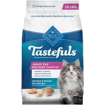 Blue Tastefuls Hairball Adult Indoor Cat Chicken 15 lb.