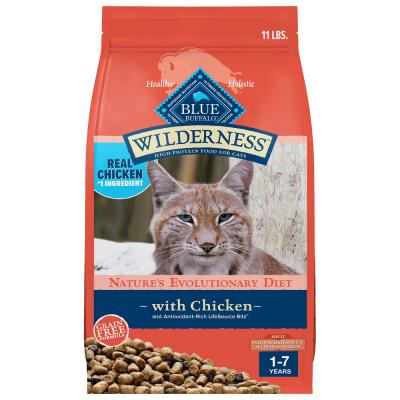 Blue Wilderness Adult Cat Indoor Hairball & Weight Control Chicken Recipe 11 lb.