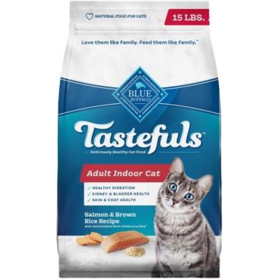 Blue Tastefuls Adult Indoor Cat Salmon & Brown Rice 15 lb.