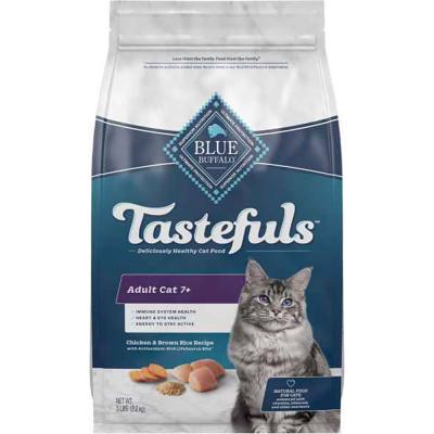 Blue Tastefuls Adult Cat 7+ Chicken & Brown Rice 7 lb.