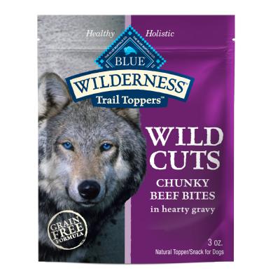 Blue Wild Cuts Trail Toppers Adult Dog Chunky Beef Bites in Hearty Gravy 3 oz.