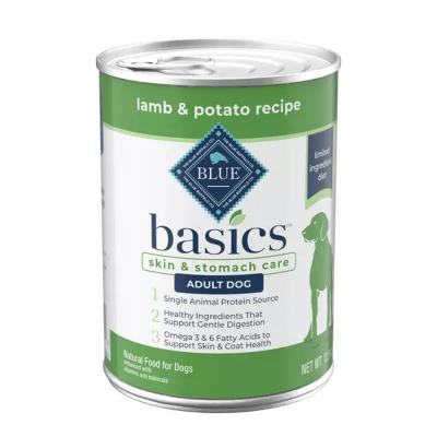 Blue Basics LID + Grain Free Adult Dog Lamb 12.5 oz.