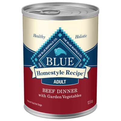 Blue Homestyle Recipe Adult Dog Beef Dinner with Garden Vegetables 12.5 oz.