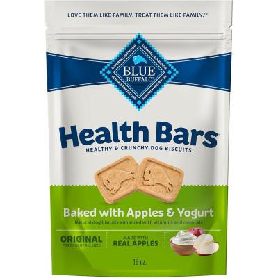 Blue Health Bars Crunchy Dog Biscuits Baked with Apples and Yogurt 16 oz.