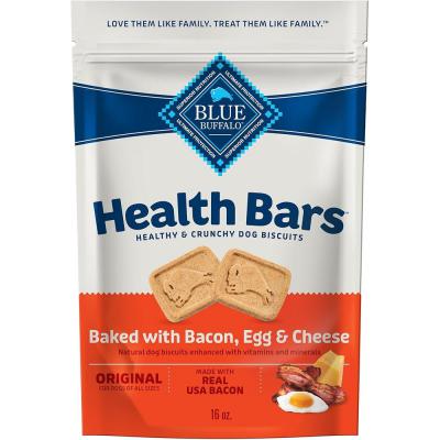 Blue Health Bars Crunchy Dog Biscuits Baked with Bacon, Egg and Cheese 16 oz.