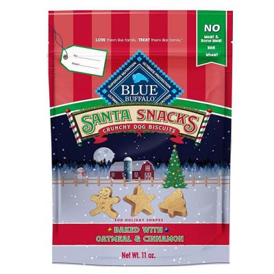 Blue Santa Snacks Crunchy Dog Biscuit Baked with Oatmeal and Cinnamon 10 oz.