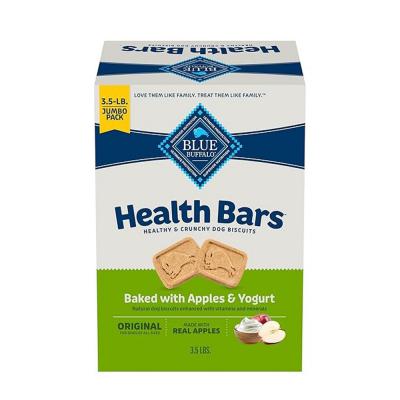 Blue Health Bars Crunchy Dog Biscuits Baked with Apples and Yogurt 3 lb.