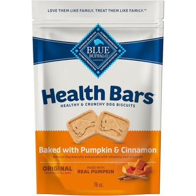 Blue Health Bars Crunchy Dog Biscuits Baked with Pumpkin and Cinnamon 16 oz.