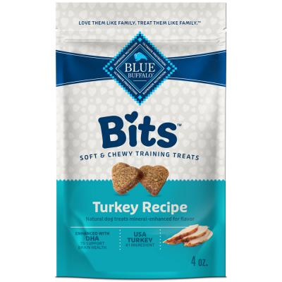 Blue Bits Soft Dog Training Treats Tempting Turkey Recipe 4 oz.