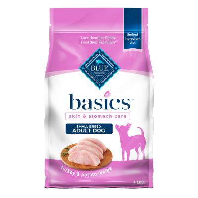 Blue Basics Small Breed Adult Dog Turkey And Potato Recipe 4 lb.