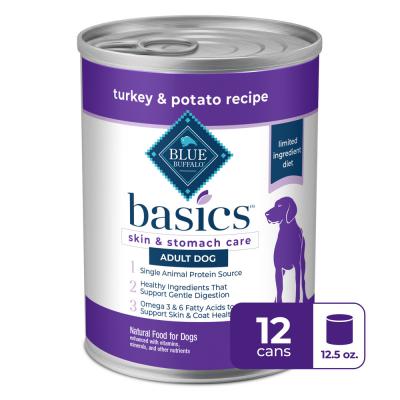 Blue Basics LID + Grain Free Adult Dog Turkey + Potato 12.5 oz.