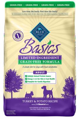 Blue Basics Adult Dog Grain-Free Turkey And Potato Recipe 24 lb.