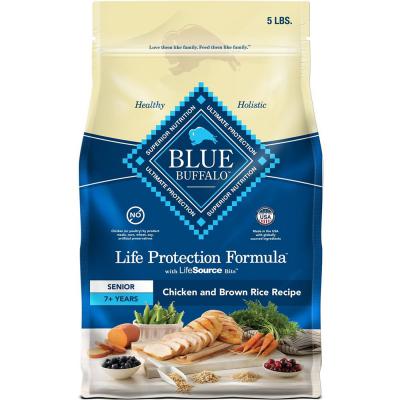 Blue Life Protection Senior Dog Chicken and Brown Rice Recipe 5 lb.