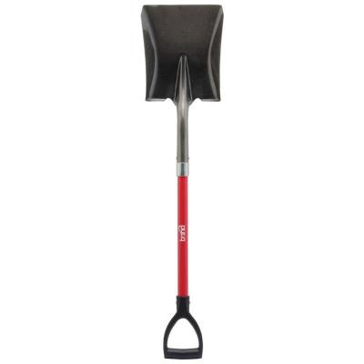 Bond Square Point Shovel Fiberglass D-Handle Red 42 in.