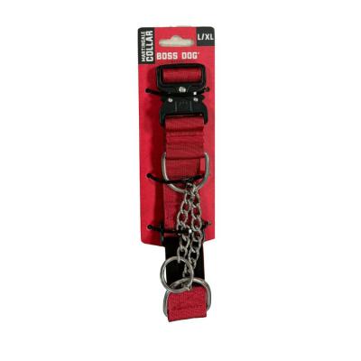 Boss Dog Martingale Dog Collar Red LG/XL