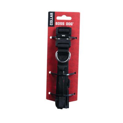 Boss Dog Tactical Adjustable Dog Collar Black