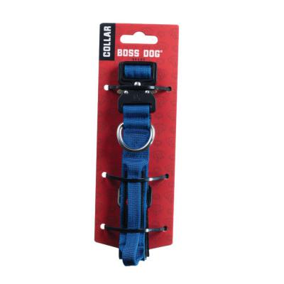 Boss Dog Tactical Adjustable Dog Collar Blue