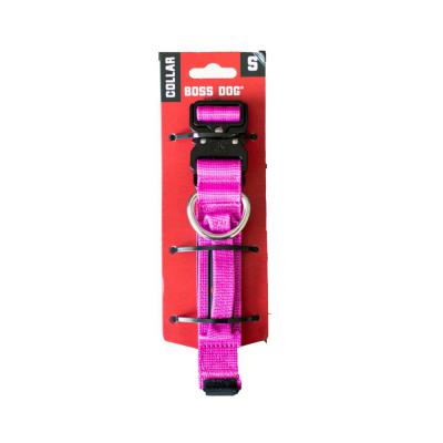 Boss Dog Tactical Adjustable Dog Collar Hot Pink