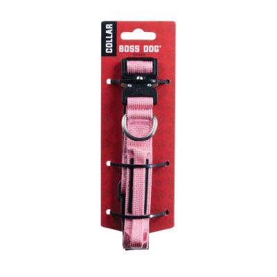 Boss Dog Tactical Adjustable Dog Collar Pink