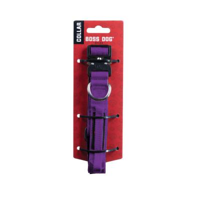 Boss Dog Tactical Adjustable Dog Collar Purple