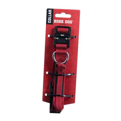 Boss Dog Tactical Adjustable Dog Collar Red