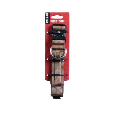 Boss Dog Tactical Adjustable Dog Collar Tan Camo