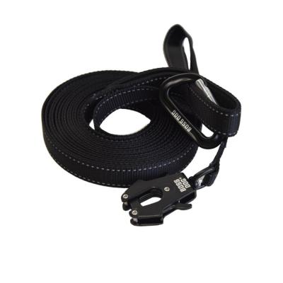 Boss Dog Tactical Nylon Tracking Dog Leash Black 20 ft.