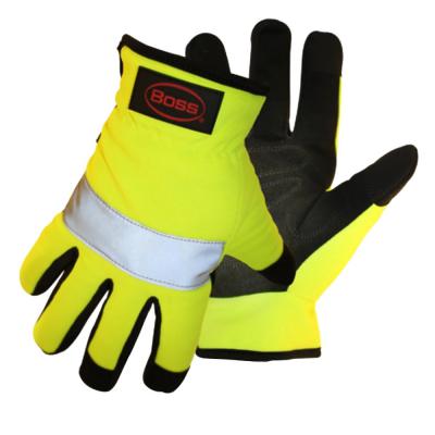 Boss Mechanic Gloves L Open Cuff Synthetic Leather