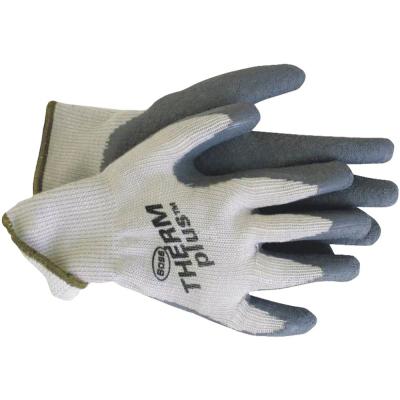 Boss Plus Protective Gloves Unisex XL Knit Wrist Cuff Acrylic Glove Gray/White