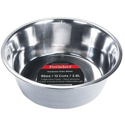 ProSelect Pet Feeding Dish Large 3 qt. Stainless Steel