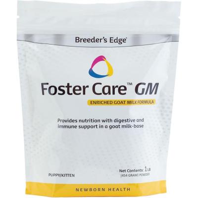 Breeder's Edge Foster Care GM Goat Milk Based Powdered Milk Replacer Puppies Kittens Cats & Dogs Formula Easy Digestion 1 lb.