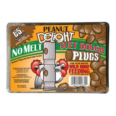 C&S Peanut Delight No Melt Suet Dough Plugs 4 Plugs