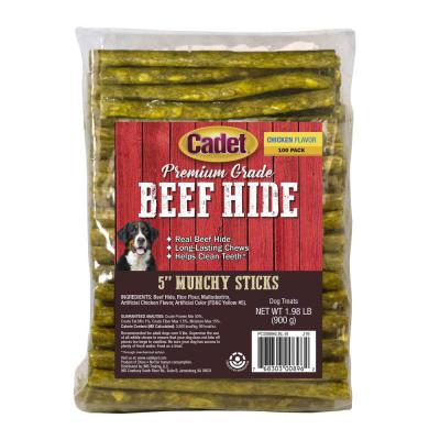 Cadet Beef Hide 5" Munchy Sticks Chicken 100 Count