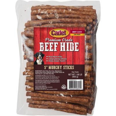 Cadet Beef Hide 5" Munchy Sticks Beef 100 Count