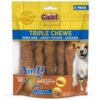 Cadet Gourmet Triple Chews Dog Treats 6 Count